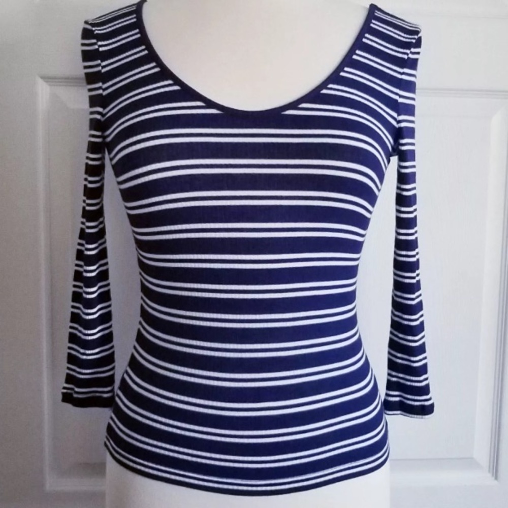 NWT express crop top striped